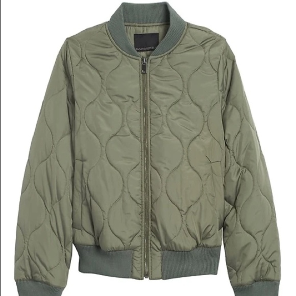 Banana Republic Water-Resistant Quilted Bomber